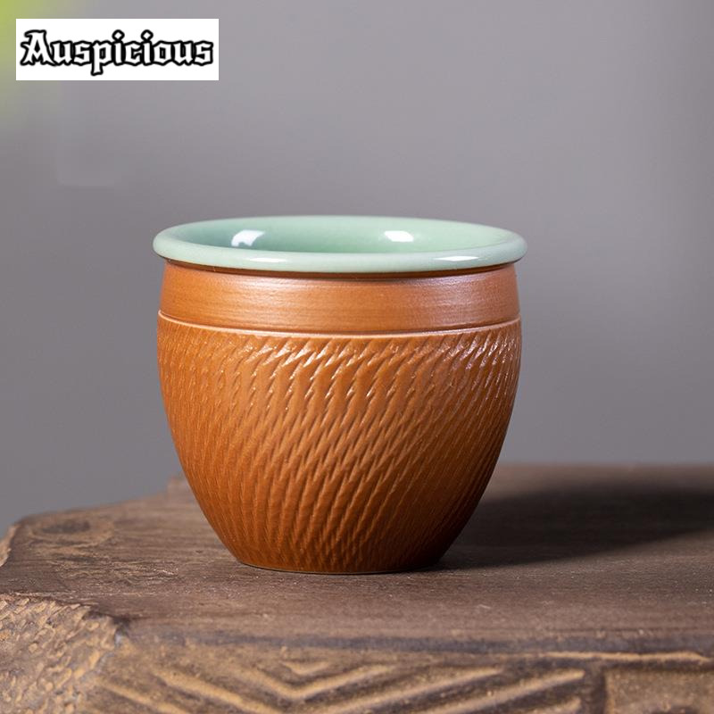 Celadon Ceramic Cup - 수제 나이프 점프 세라믹 찻잔, 중국