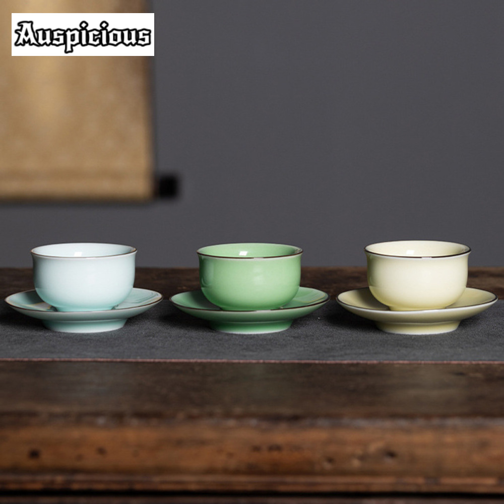 Celadon Ceramic Cup - Longquan Celadon 찻잔, 우아한 차 그릇,
