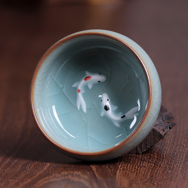 롱콴 청자 도자기 찻잔 중국 쿵푸 찻주전자 금붕어 차컵 - Celadon Ceramic Cup 리뷰 및 가격