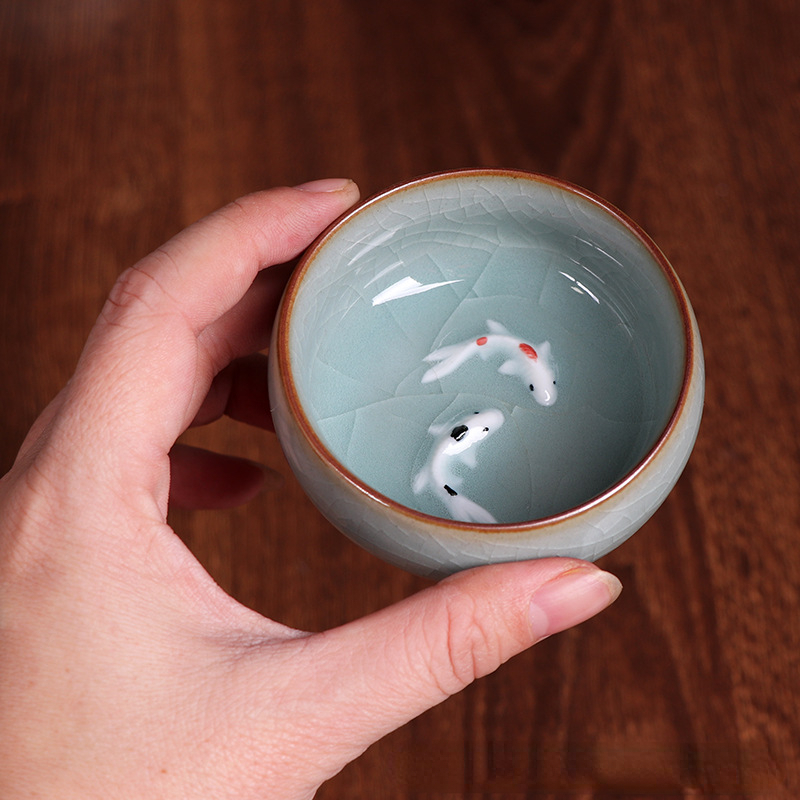 롱콴 청자 도자기 찻잔 중국 쿵푸 찻주전자 금붕어 차컵 - Celadon Ceramic Cup 리뷰 및 가격