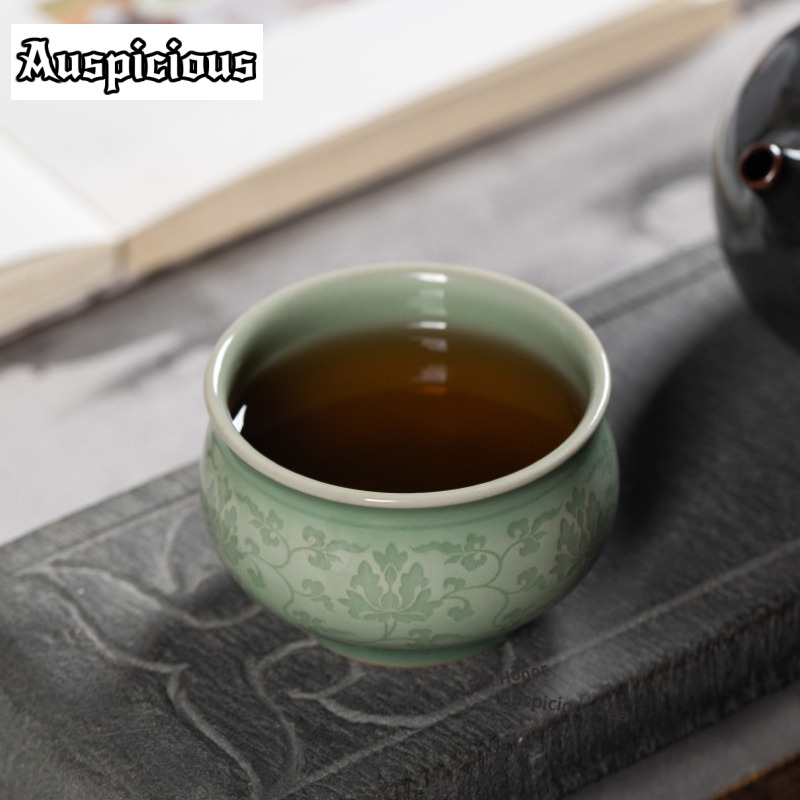 108ml 수제 트위닝 연꽃 청자 도자기 찻잔 우아한  - Celadon Ceramic Cup 리뷰 및 가격